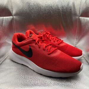Size 14 Nike Tanjun Mens University Red Black Athletic Sneaker Shoes 812654-601